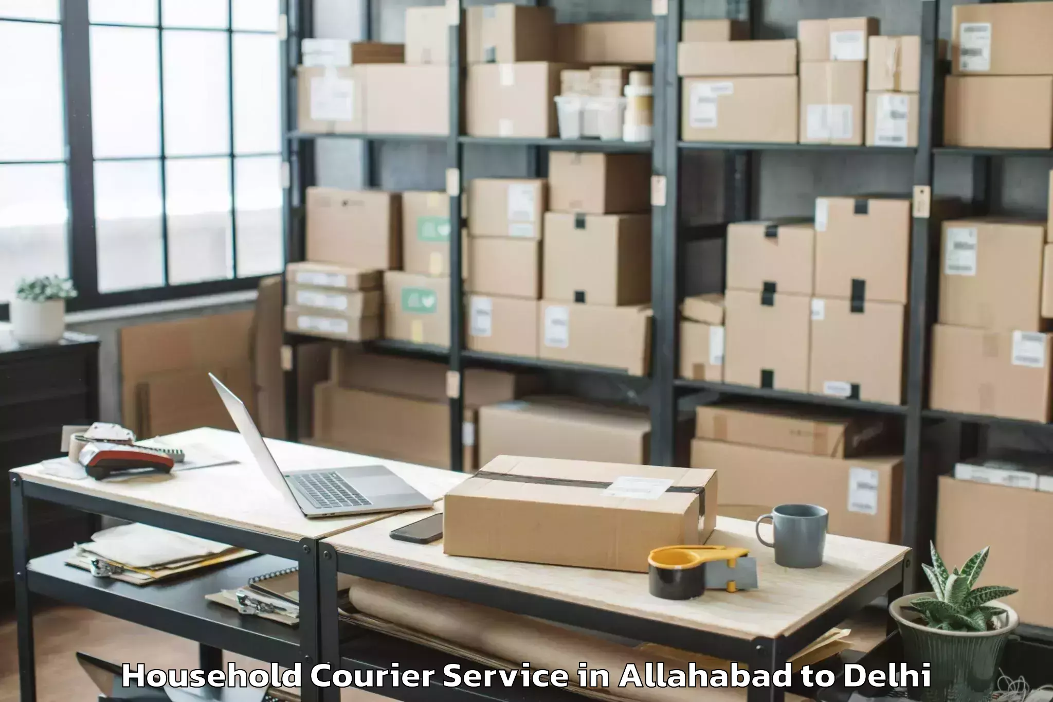 Book Your Allahabad to Jhilmil Household Courier Today